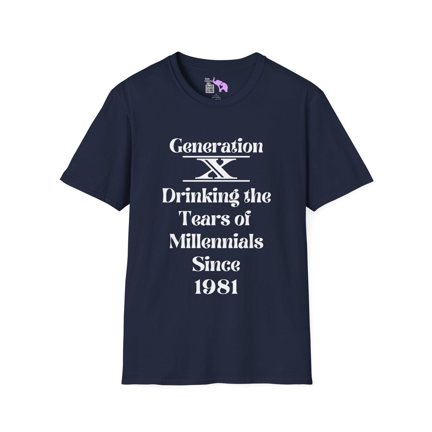 GenX Drinking Millennial Tears Adult T-shirt
