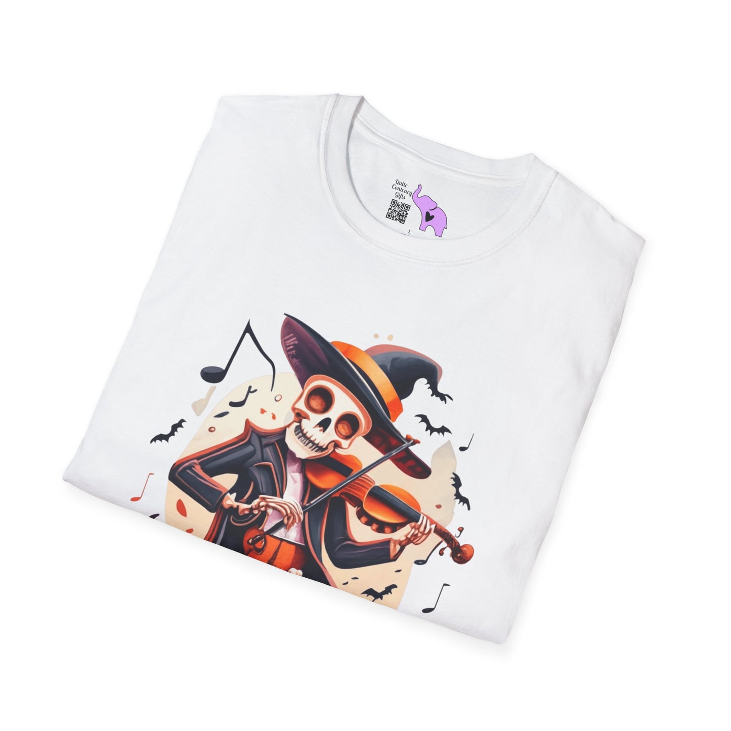 Skeleton Playing Violin Adult T-shirt