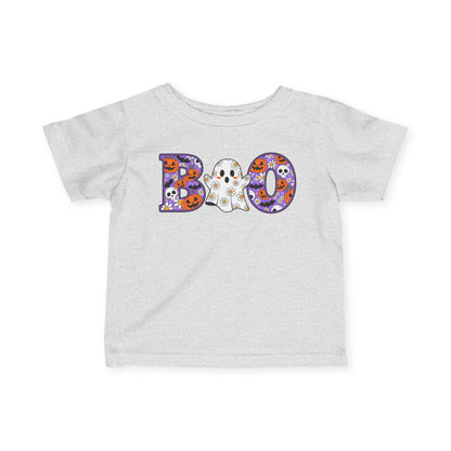 Cute Floral Boo w/Ghost Infant Soft T-Shirt