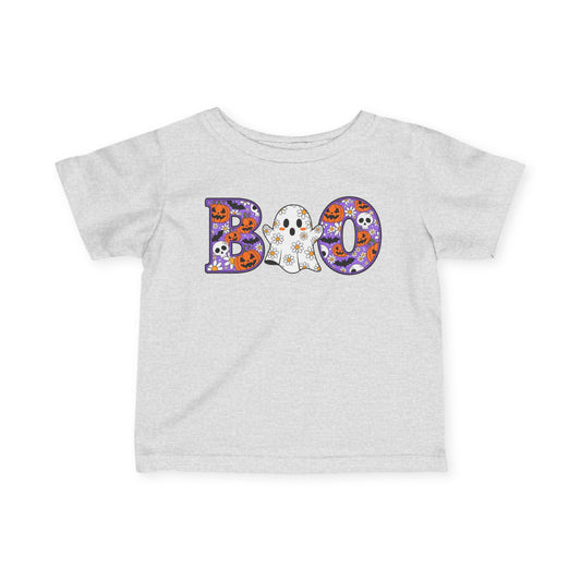 Cute Floral Boo w/Ghost Infant Soft T-Shirt