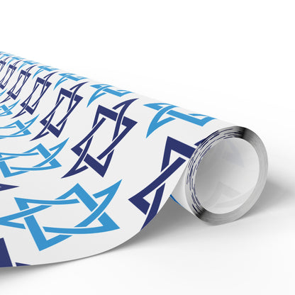 Star of David 2 Hanukkah Wrapping Paper