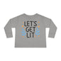 Hanukkah Let's Get Lit Toddler Long Sleeve Tee