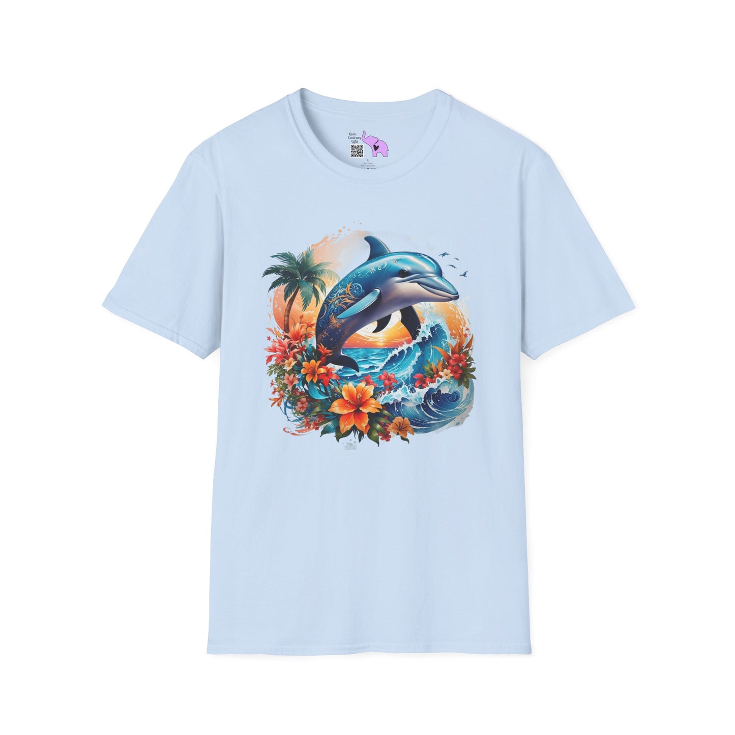 Tropical Dolphin Adult T-shirt