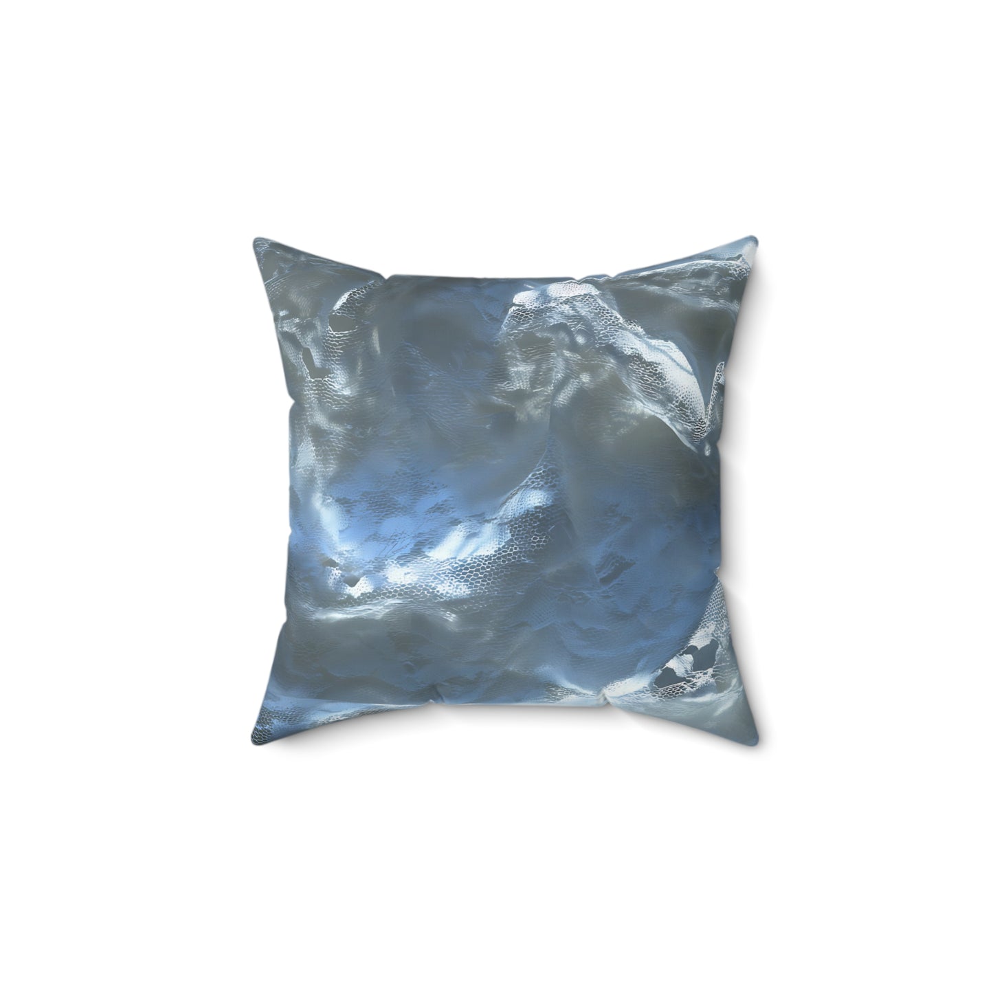 Snowdrift Sheer & Lace Throw Pillow