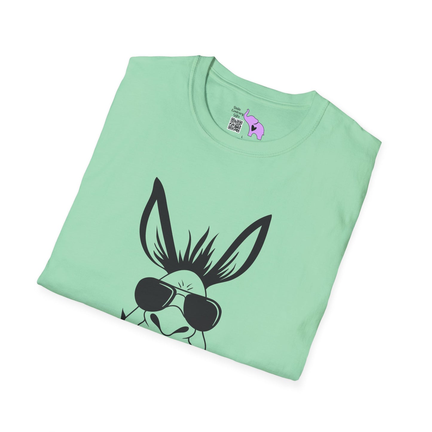 Funny Donkey w/Sunglasses Adult T-shirt