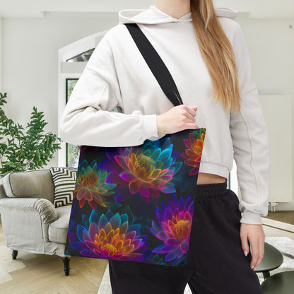 Luminous Lotus Canvas Tote Bag