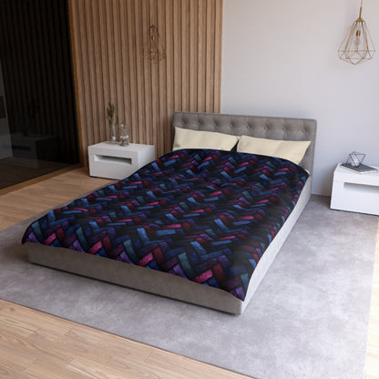 Velvet Angles Print Duvet Bedding Set