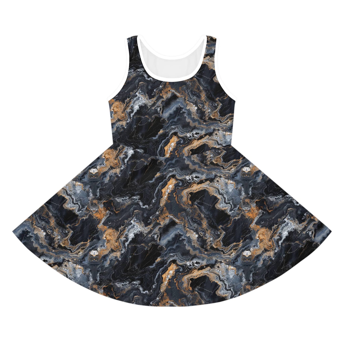 Moonspill Marble Girls' Sleeveless Sundress
