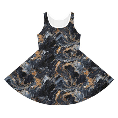 Moonspill Marble Girls' Sleeveless Sundress