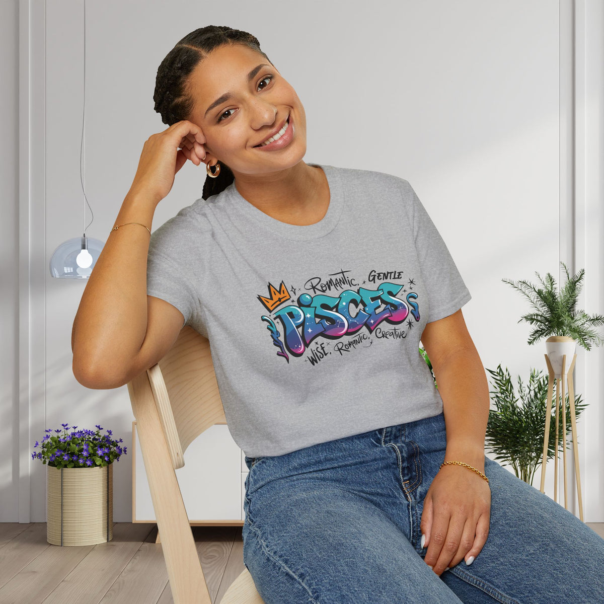 Pisces Street Art Adult T-shirt