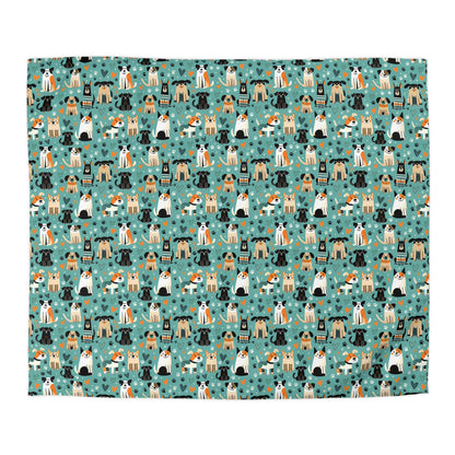 Happy Hounds Microfiber Duvet Cover