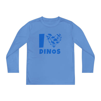 I Love Dinos (Dino Heart) Youth Long Sleeve Tee