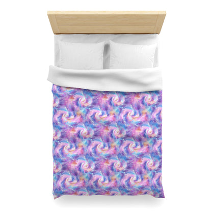 Pastel Cloud Color Swirl Microfiber Duvet Cover