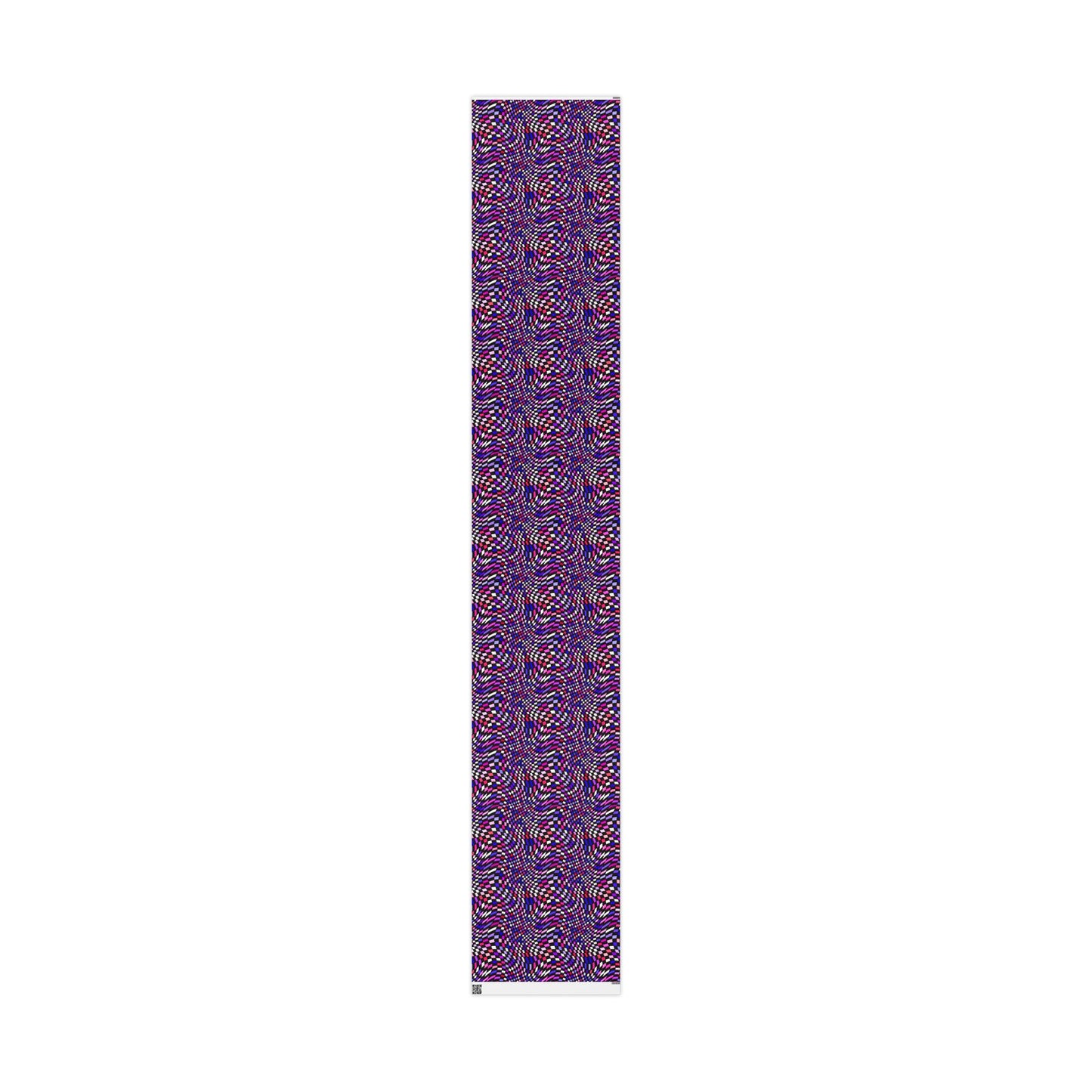 Warped Purple Checkered Wrapping Paper