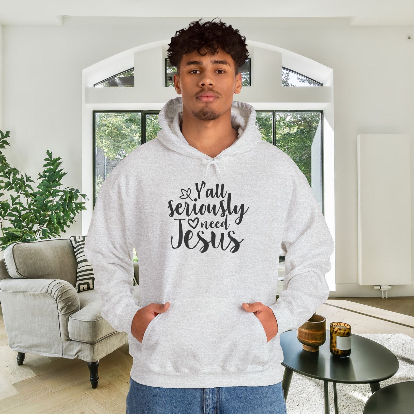 Y'all Seriously Need Jesus Heavy Blend™ Hooded Sweatshirt
