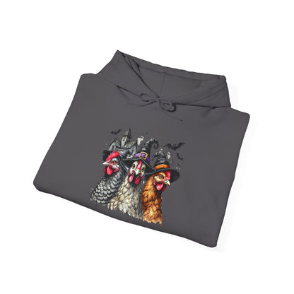 Spooky Witchy Chickens Heavy Blend™ Hooded Sweatshirt