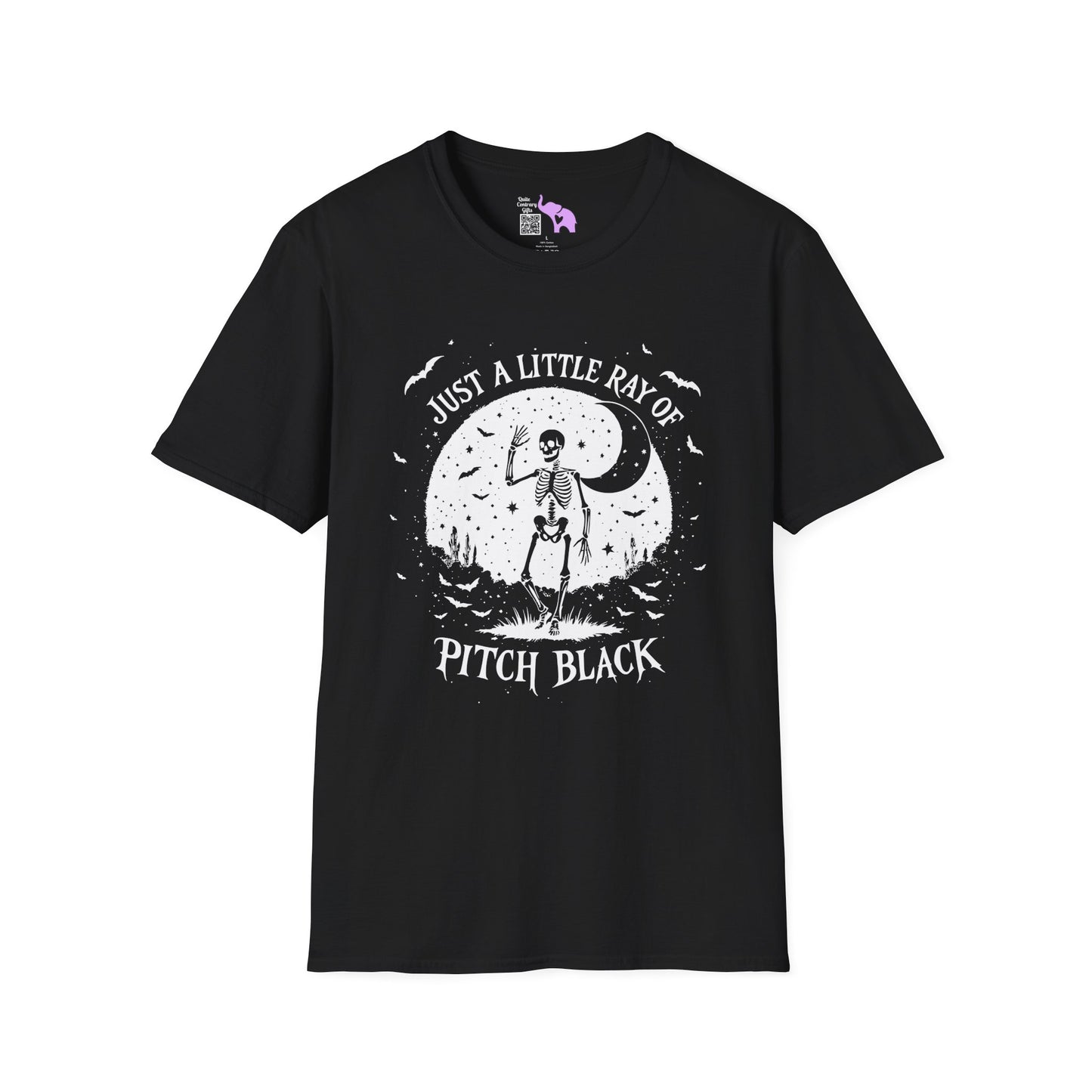 Just A Little Ray of Pitch Black (Crescent Moon) Adult T-shirt