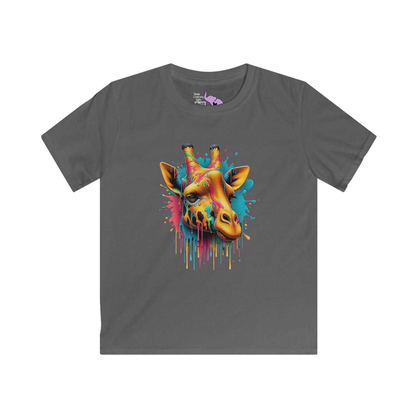 Colorful Giraffe Youth Softstyle Tee