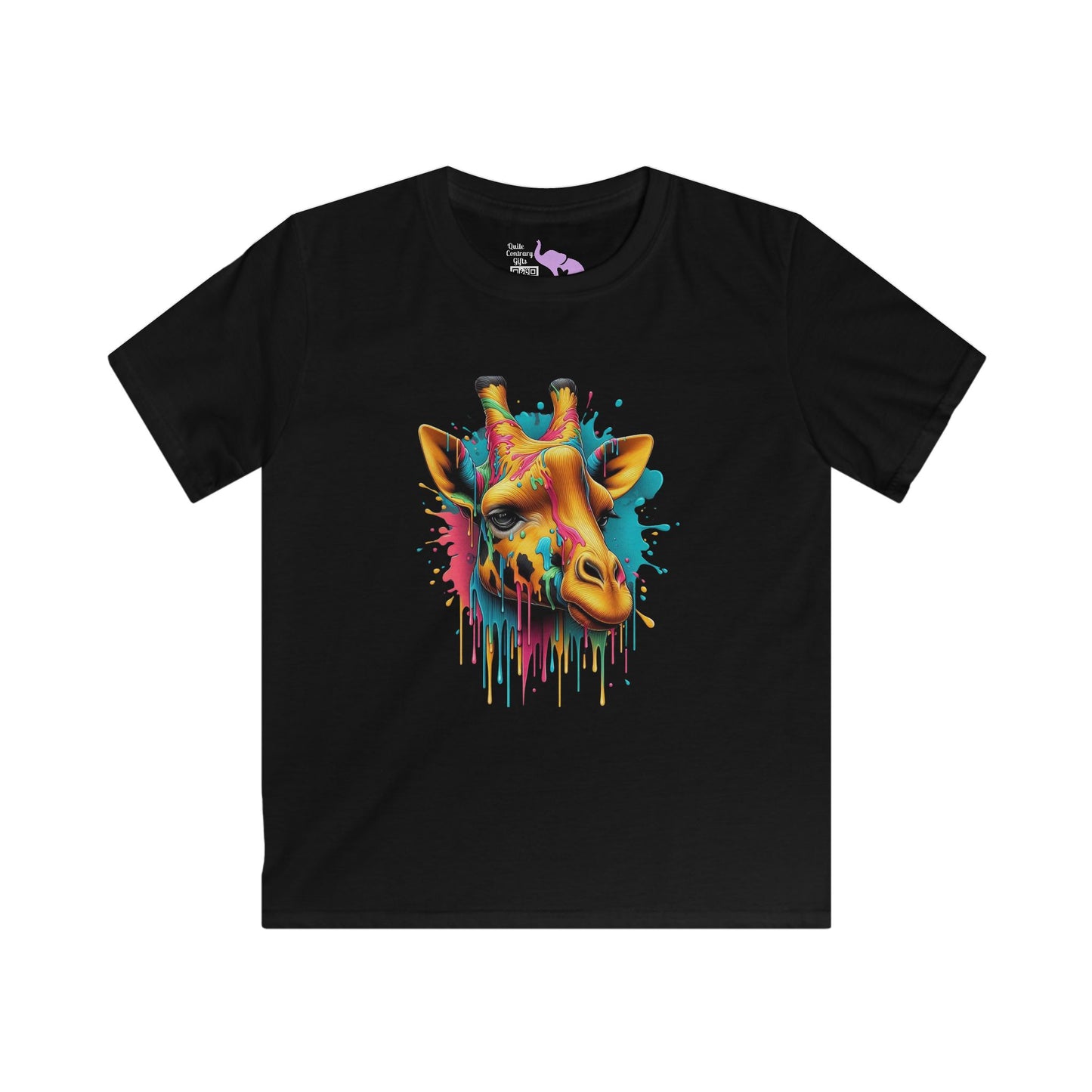 Colorful Giraffe Youth Softstyle Tee