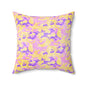 Peach Sorbet Camo Throw Pillow