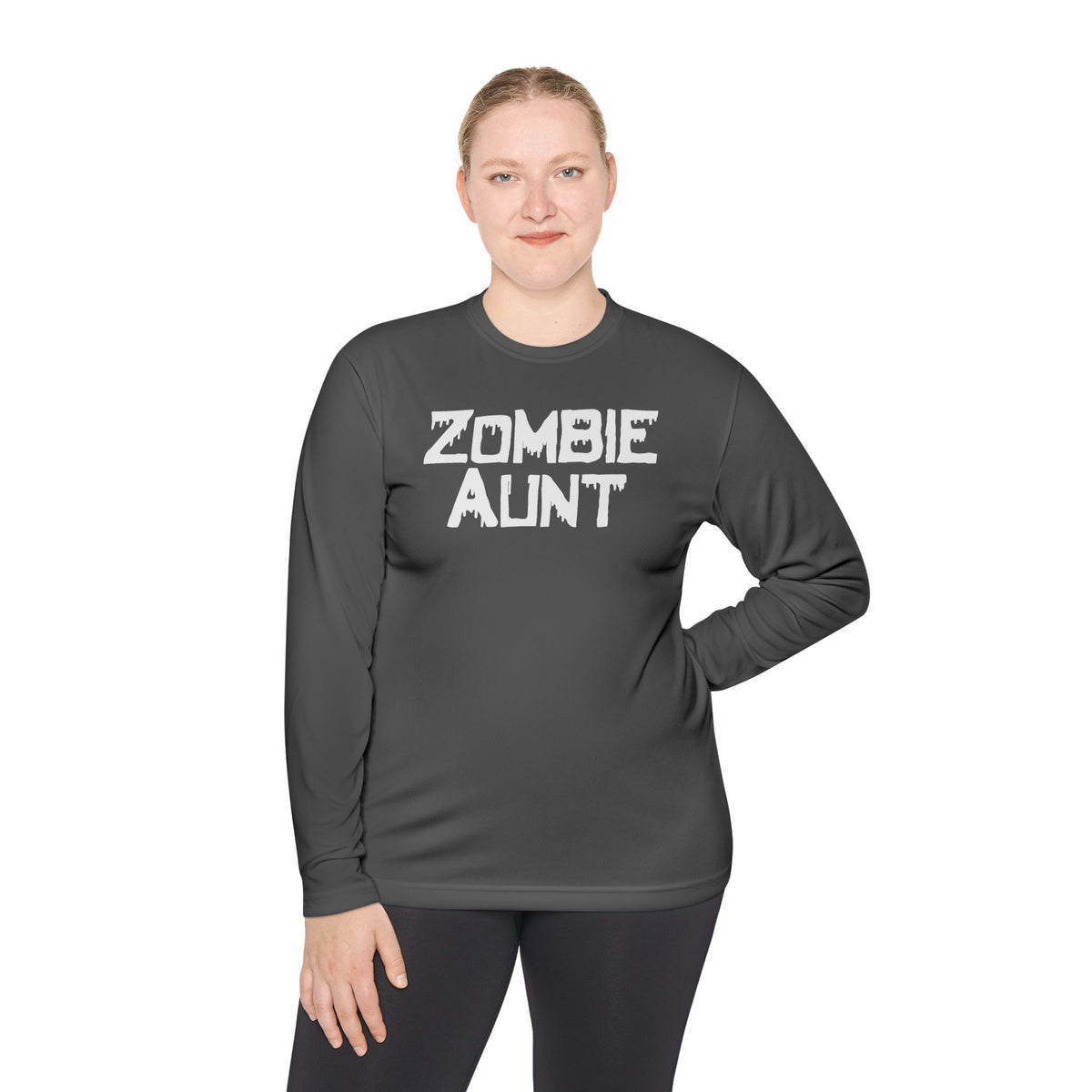 ""Zombie Aunt Adult Long Sleeve Tee