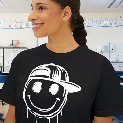 Melty Smiley Face w/Hat Women's Boxy Tee