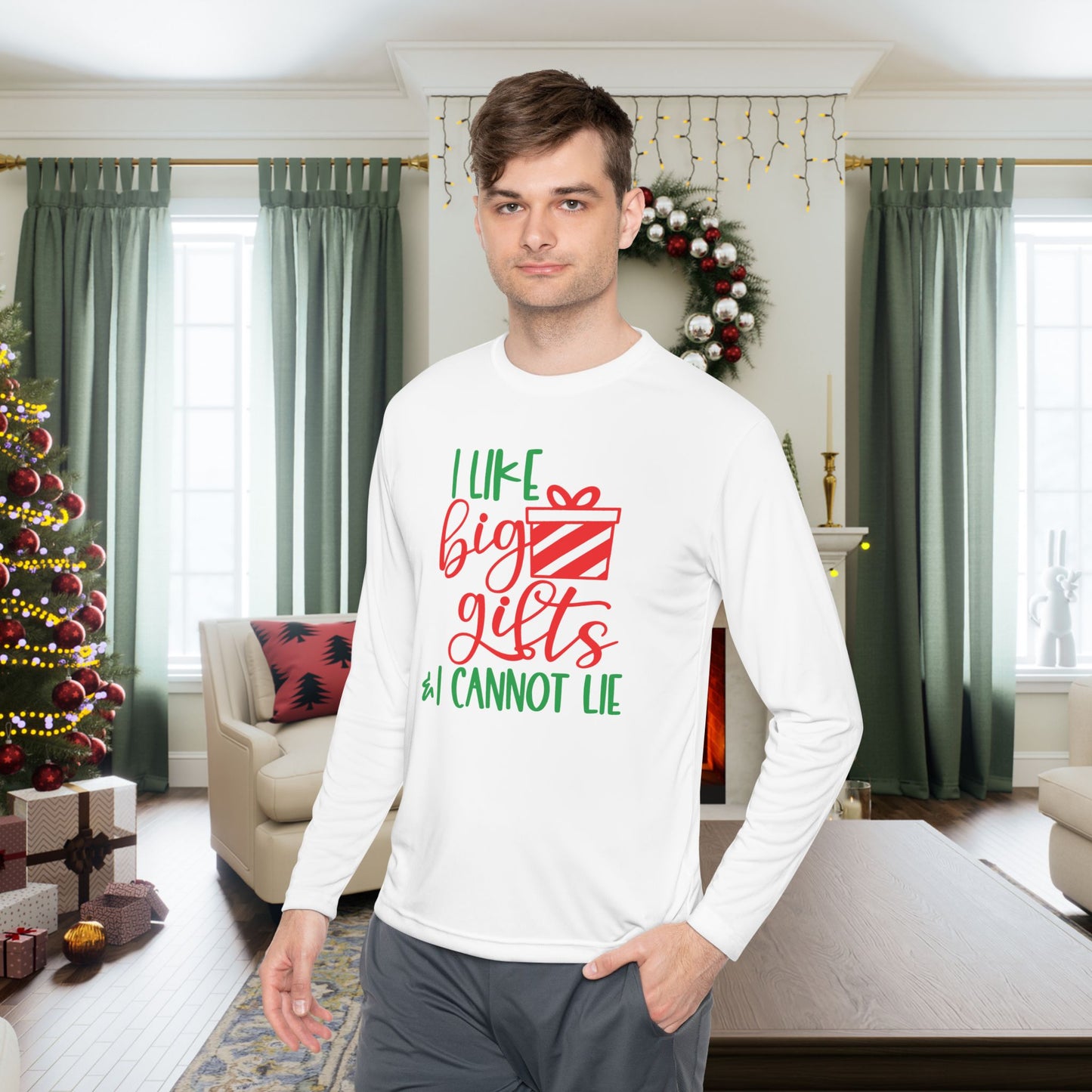 I Like Big Gifts & I Cannot Lie Adult Long Sleeve Tee