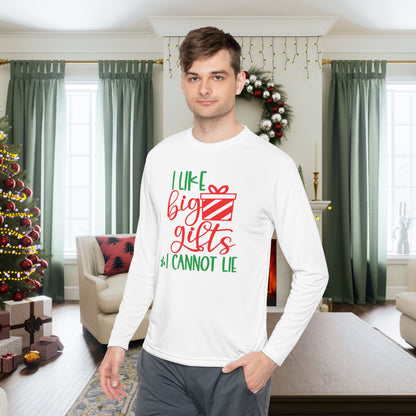 I Like Big Gifts & I Cannot Lie Adult Long Sleeve Tee