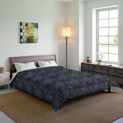 Navy & Gold Botanica Comforter