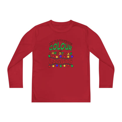My Favourite Colour Is Christmas Lights Youth Long Sleeve Tee