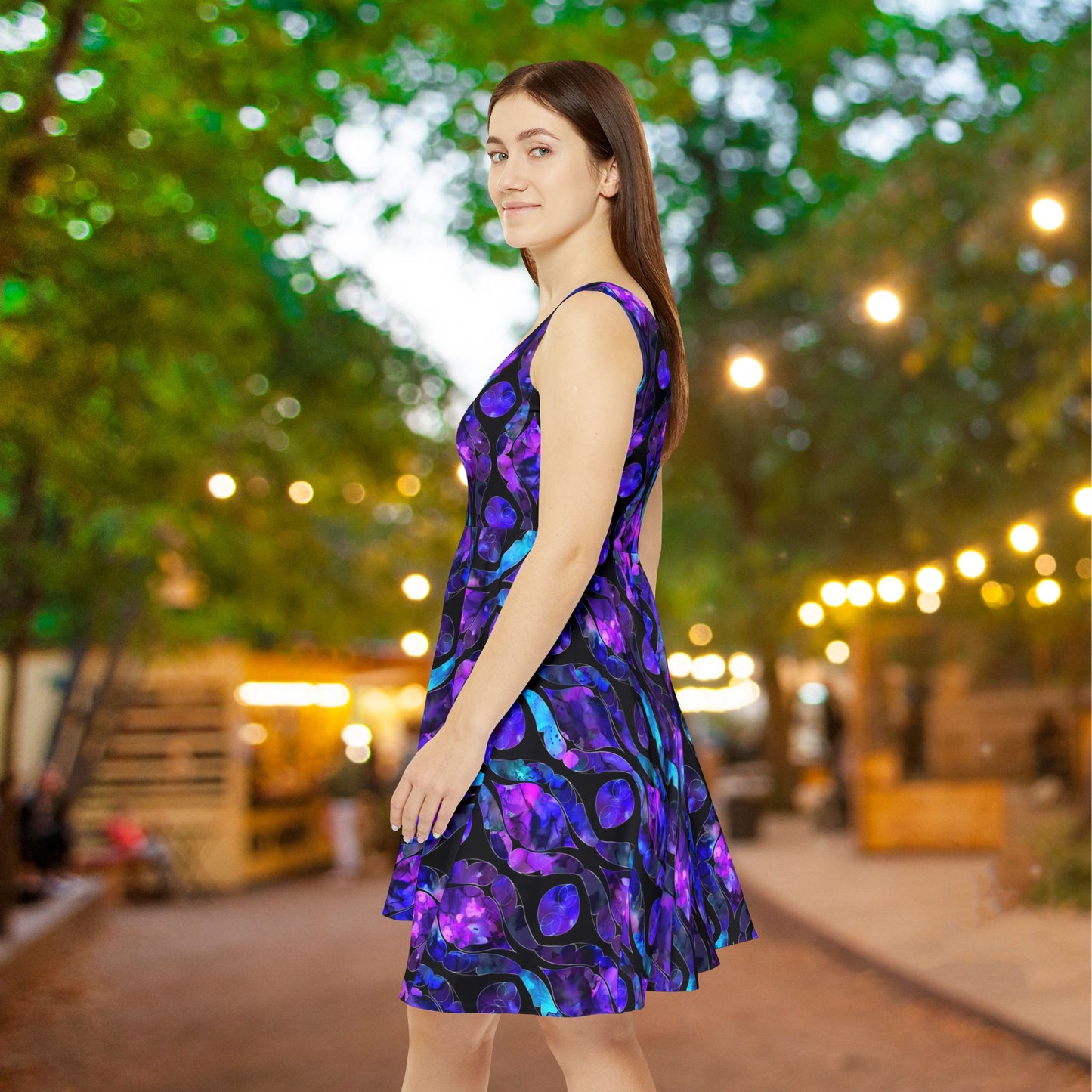 Purple Stained Glass Women's Skater Dress
