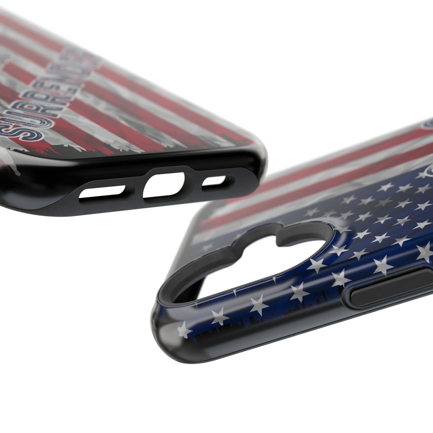 Never Surrender American Flag MagSafe® Compatible Tough Case for iPhone