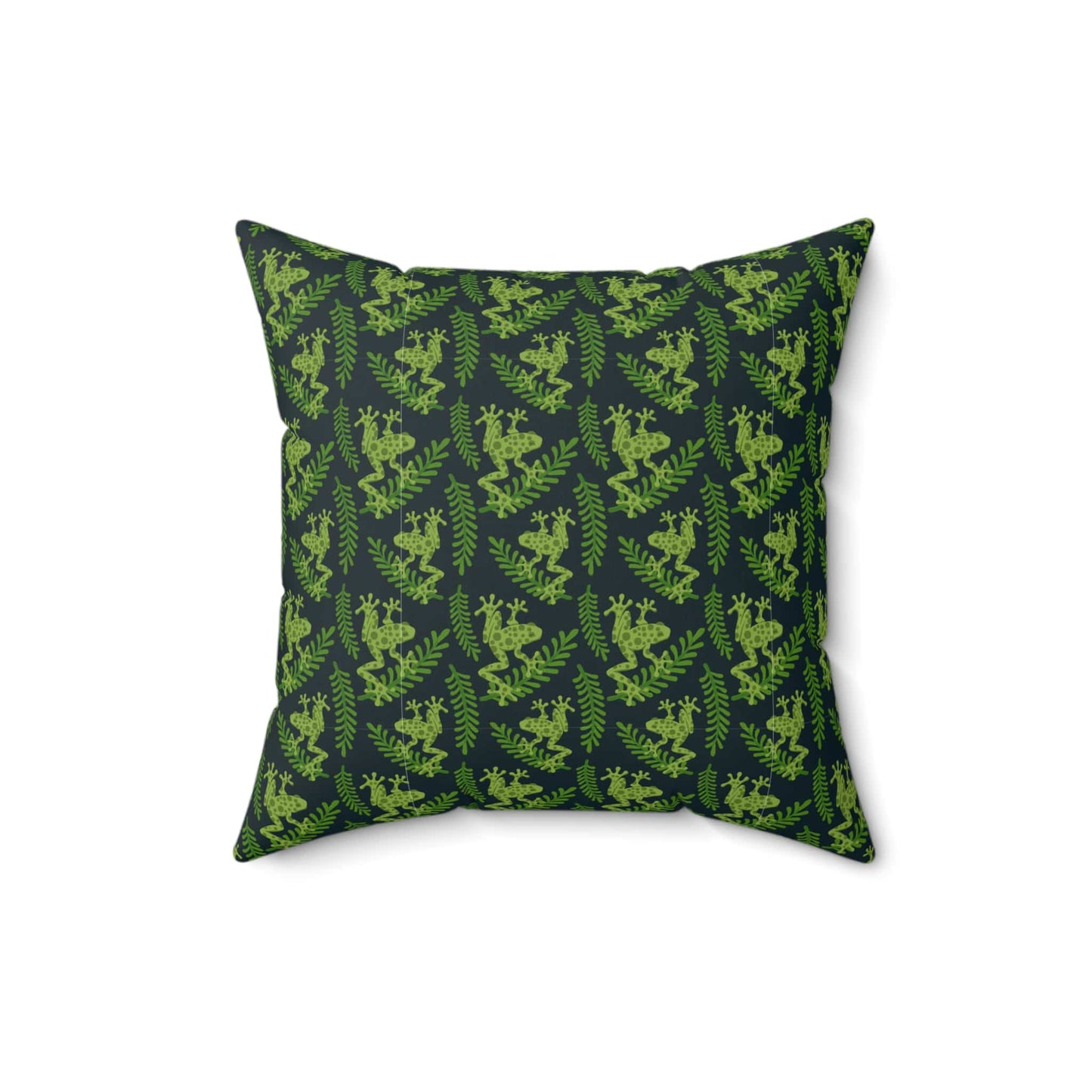 Emerald Canopy Frogs Throw Pillow