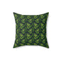 Emerald Canopy Frogs Throw Pillow