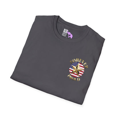 Gold Star Grandpa Forever Proud Adult T-shirt