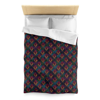 Velvet Night Garden Print Microfiber Duvet Cover