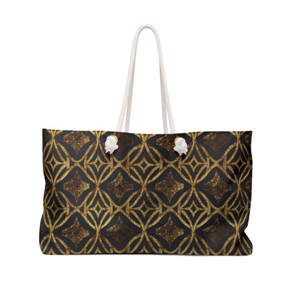 Golden Star Lattice Weekender Bag