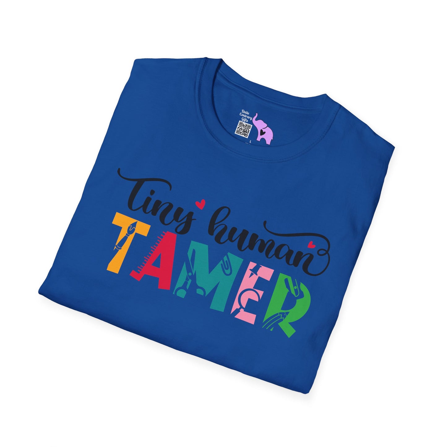 Tiny Human Tamer (Teacher) Adult T-shirt