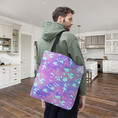 Lavender Mist Camo Canvas Tote Bag