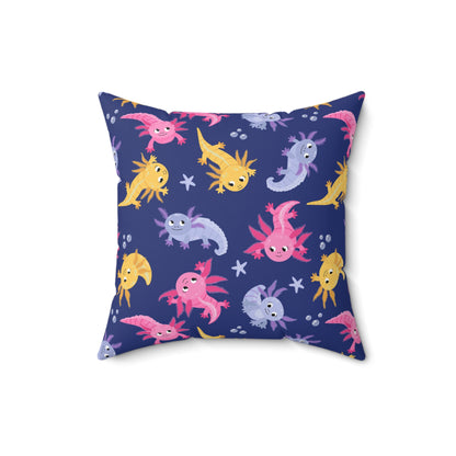 Axolotl Lagoon Throw Pillow