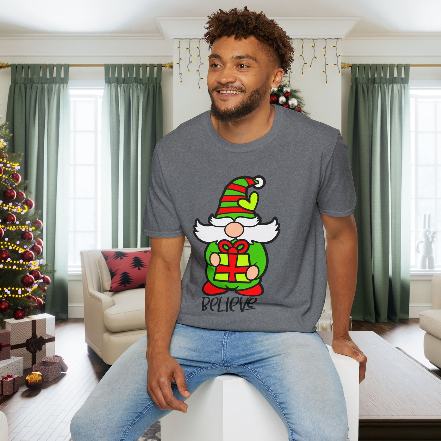 Believe Gnome Adult T-shirt