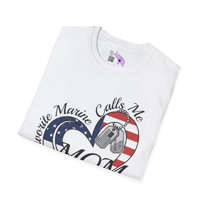 My Favorite Marine Calls Me Mom Adult T-shirt