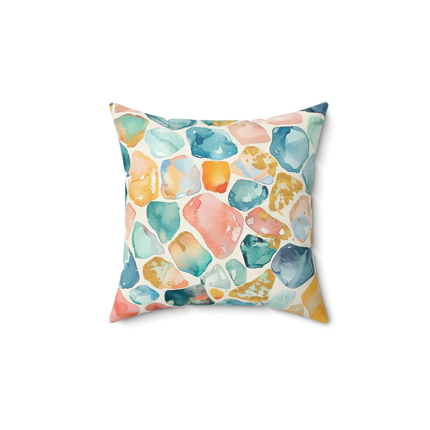 Ocean Pebble Drift Throw Pillow