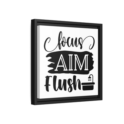 Focus Aim Flush 2 Framed Canvas Bathroom Art