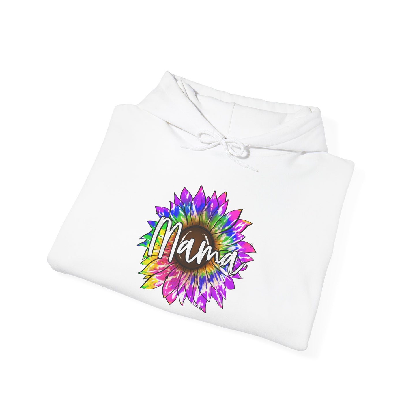 Mama Tie Dye Sunflower Heavy Blend™ Hooded Sweatshirt