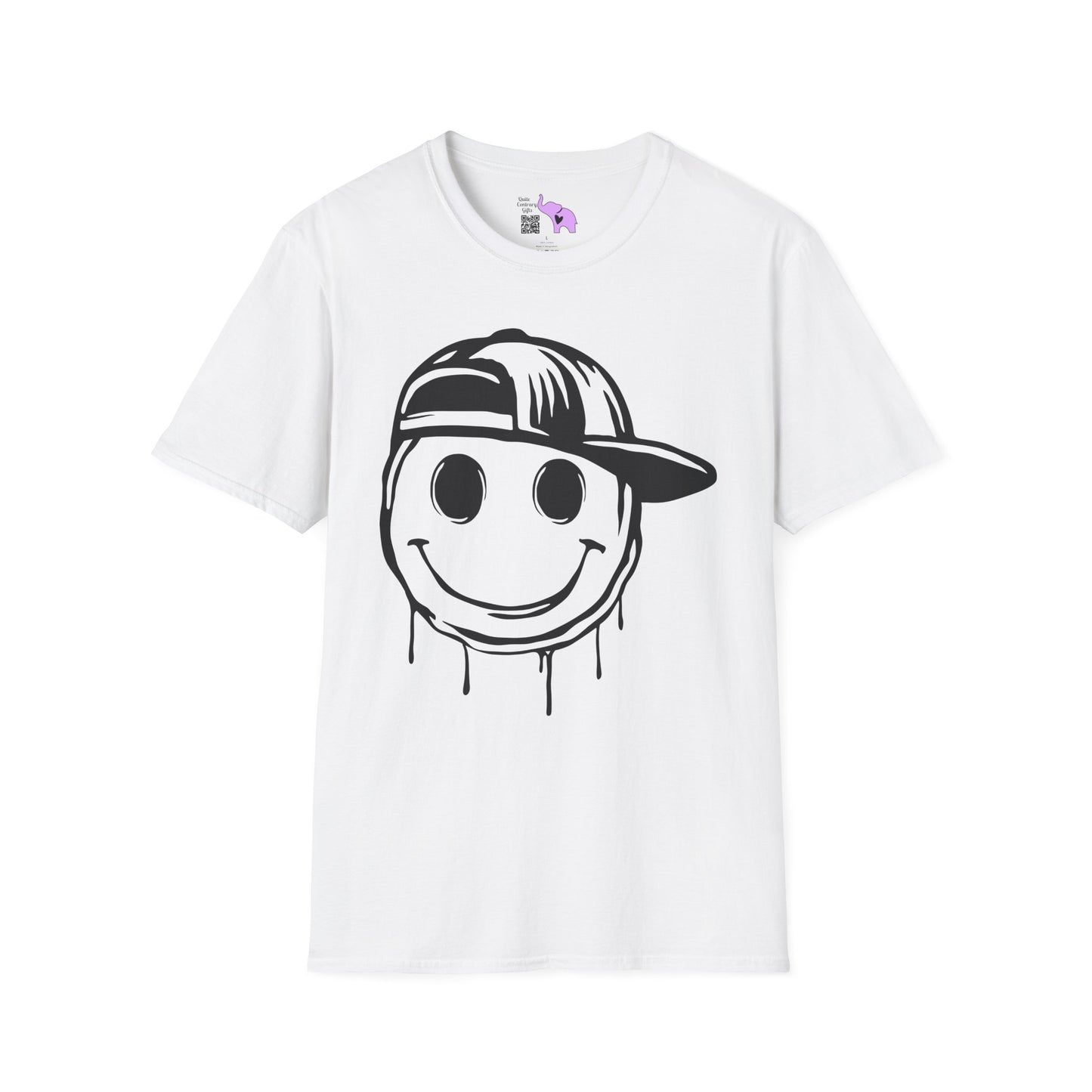 Melty Smiley Face w/Hat Adult T-shirt