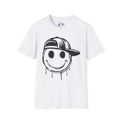 Melty Smiley Face w/Hat Adult T-shirt