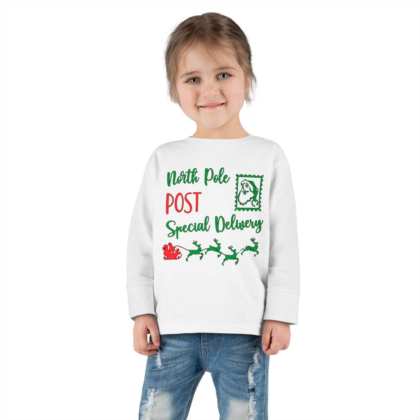 North Pole Post Special Delivery Toddler Long Sleeve Tee