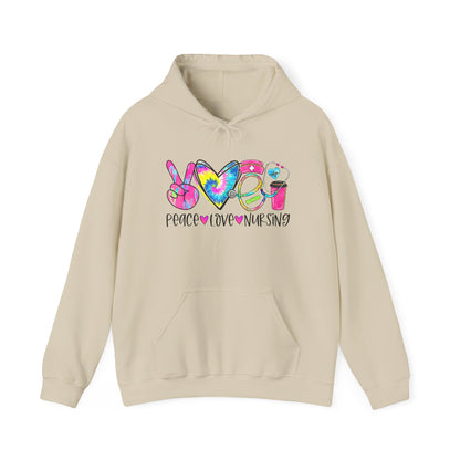 Love Peace Nursing Heavy Blend™ Hooded Sweatshirt