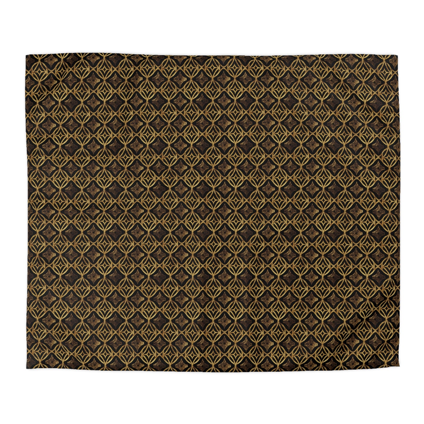 Golden Star Lattice Microfiber Duvet Cover